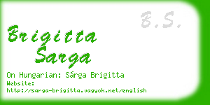 brigitta sarga business card