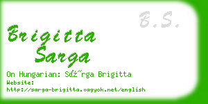 brigitta sarga business card